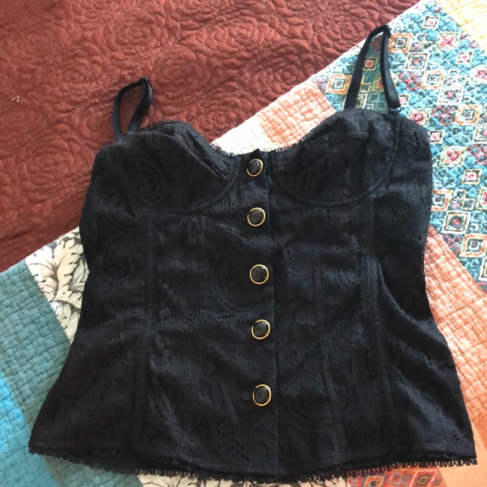 Dolce & Gabbana black lace corset 32 46 BNWOT